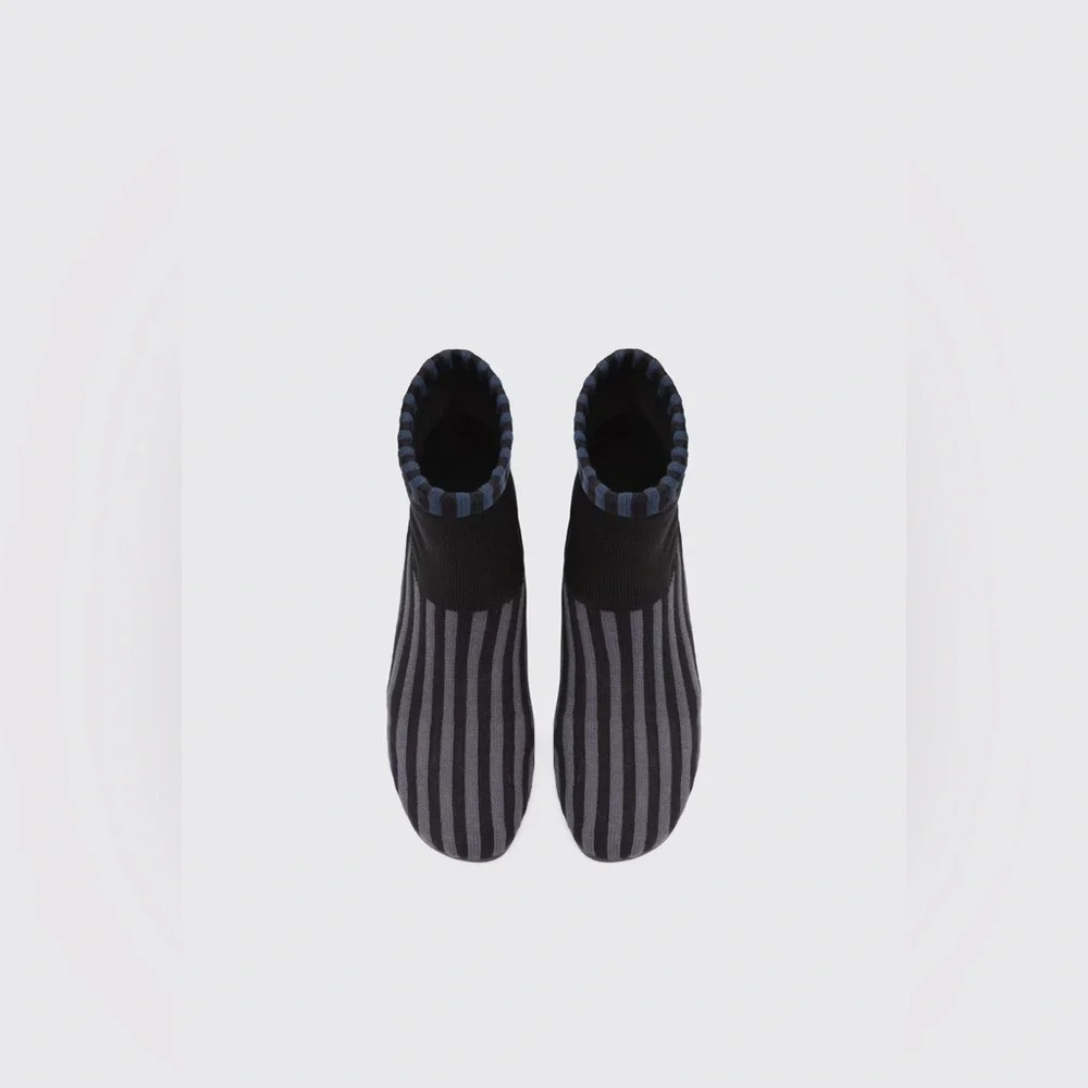 Camper Black and Blue Striped Ankle Boots - Picture 4 of 4